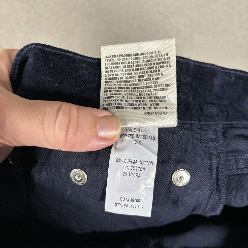 Citizens Of Humanity Rocket High Rise Skinny Pants Navy Blue Velvet Jeans Sz 25 - Picture 13 of 13